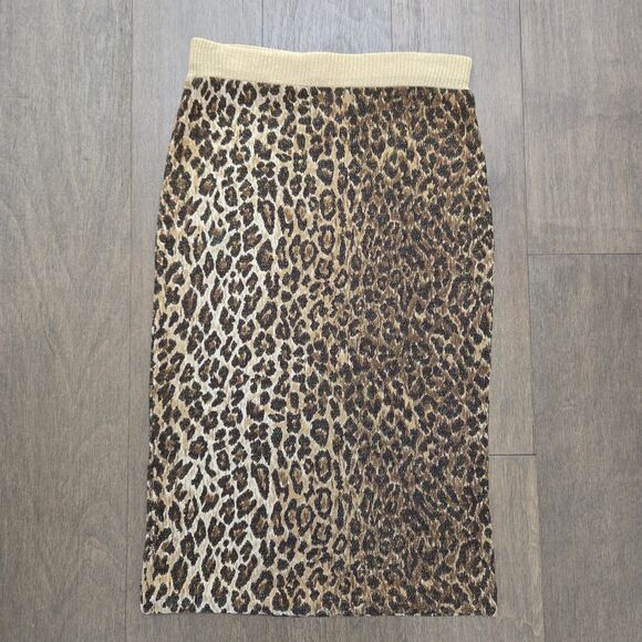 Vtg AUTHENTIC DOLCE & GABBANA LEOPARD PRINT COTTON Midi SKIRT size 42 6 - Picture 6 of 10